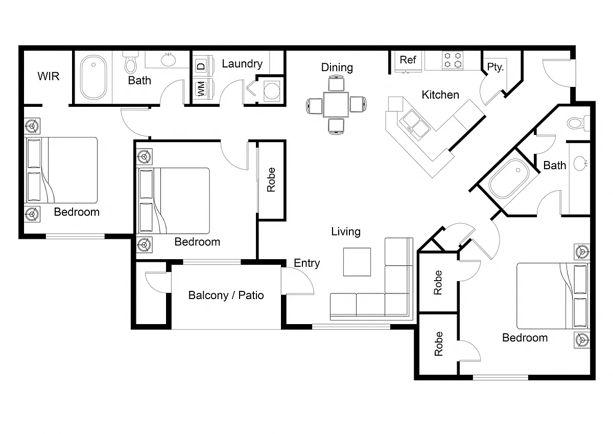 Floor plan The Bradford