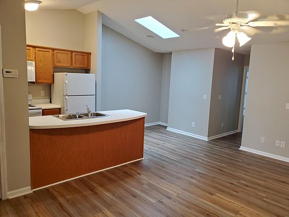 living, kitchen dining from foyer