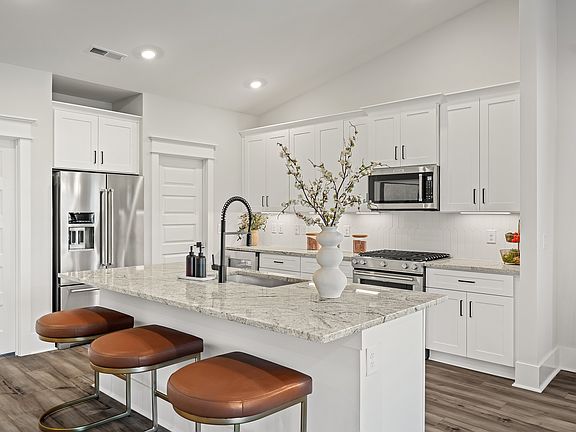 Stainless steel appliances are included