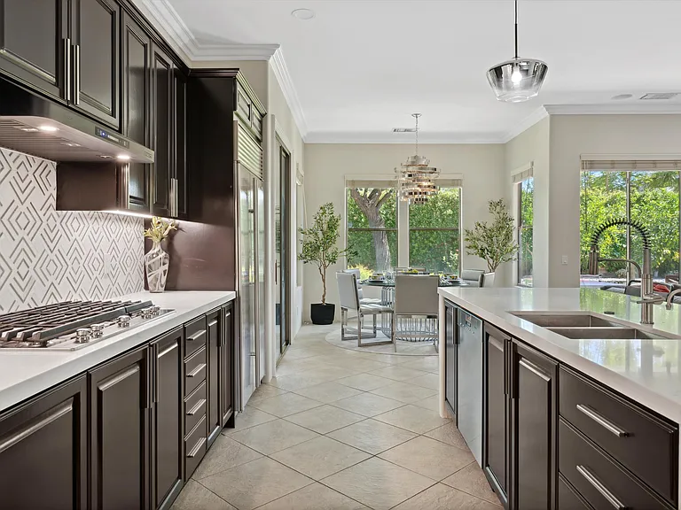 Just renovated with new counters and marble backsplash