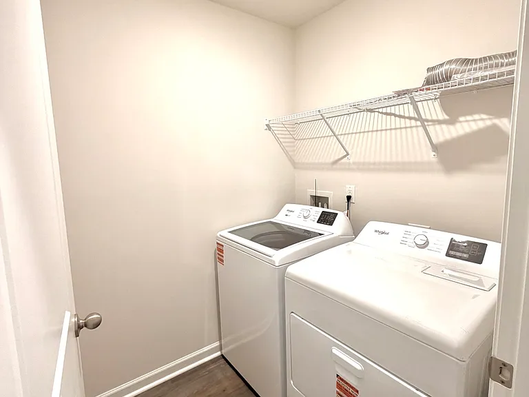 Laundry room comes with washer and dryer