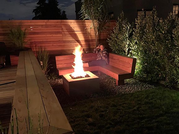 Firepit at night