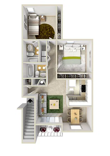 Floor plan Standard 2 Bed