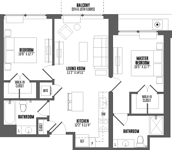 B6H1 floor plan The Hamilton