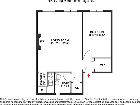 2nd image of 18 W 69th St #4F