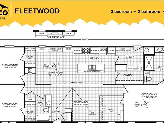 Floor Plan Image-4-Cavco JW83 Holiday Village