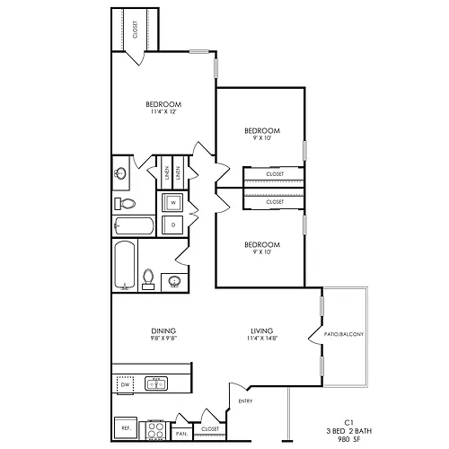 Floor plan C1 Renovated
