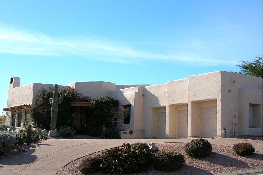 Custom Southwest-Style Hillside Home