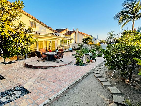 Backyard view of house