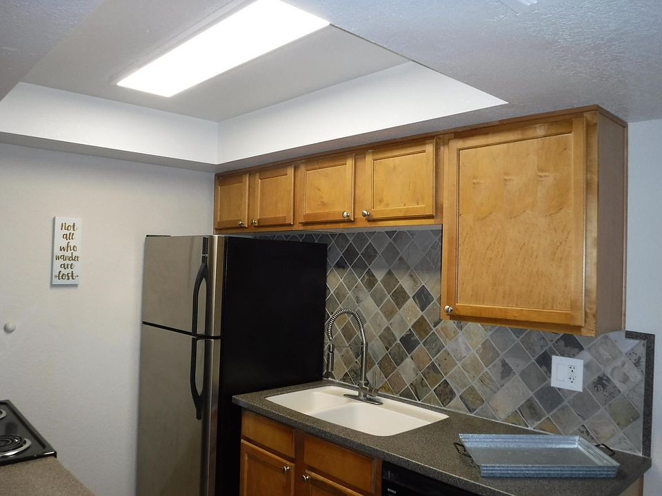 Kitchen with maple cabinets