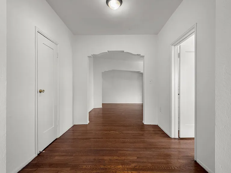 Hallway with closets
