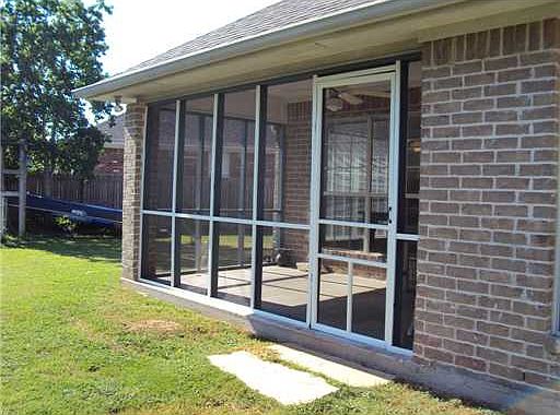 Screened back porch