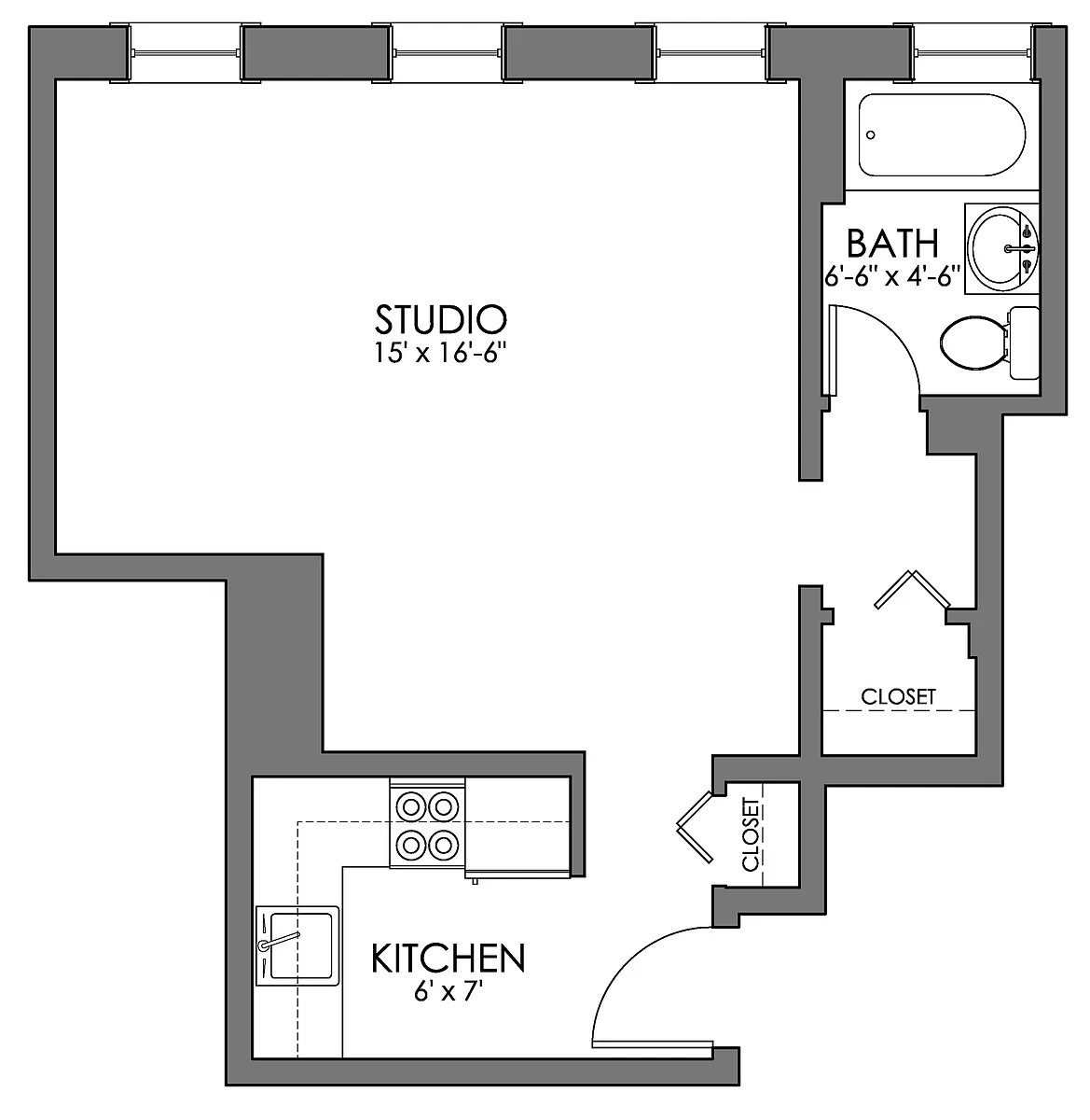 Floor plan Burbank Studio B
