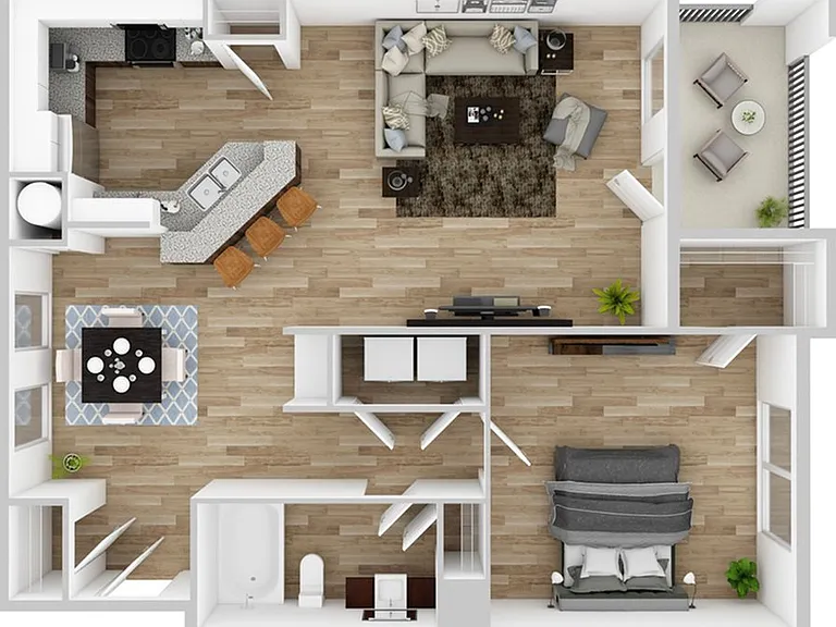 1 Bedroom | 1 Bath | 890 SF | Renovated 1 Bedroom | 1 Bath | 890 SF | Renovated