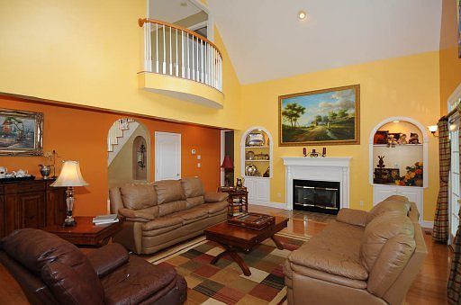 Living Room With Soaring Ceilings