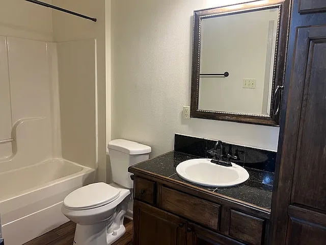 Bathroom-recently refinished cabinets