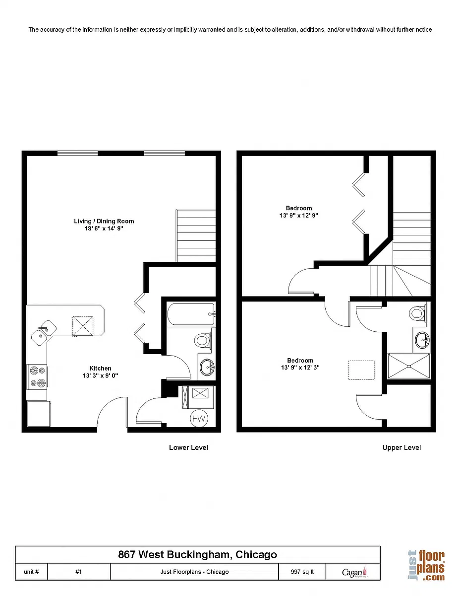 Floor plan Two Bedroom