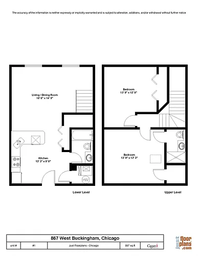 Floor plan Two Bedroom