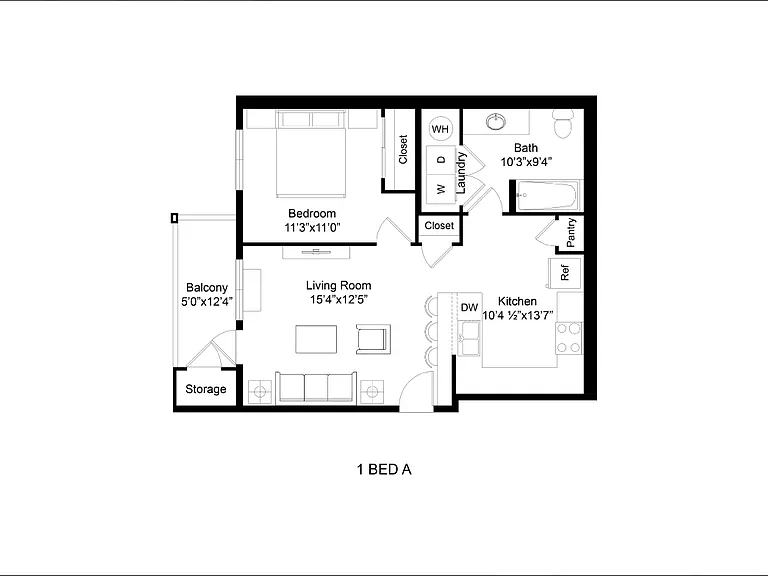 1 Bed-A 1 Bed-A
