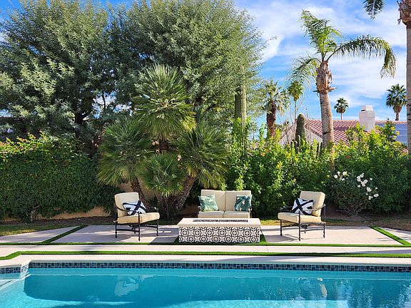 Poolside Firepit and Seating