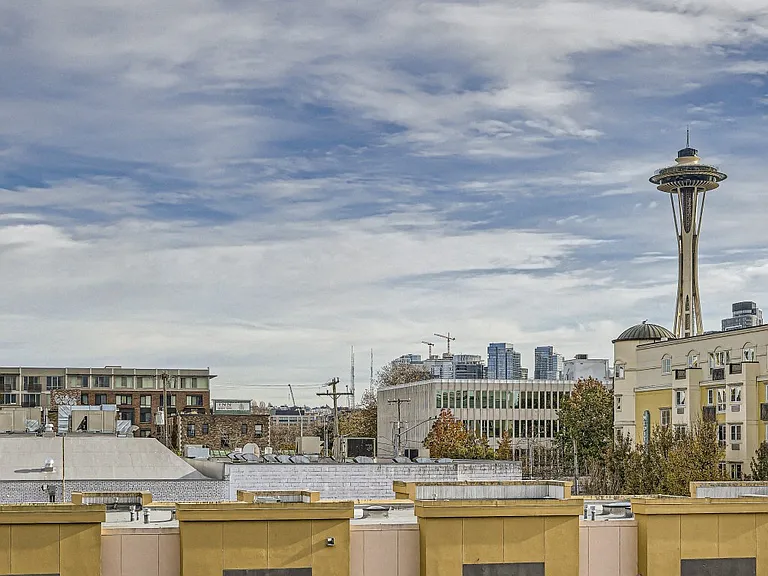Iconic Space Needle and skyline views right from the building.