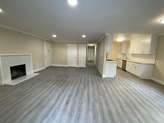 Living room with fireplace