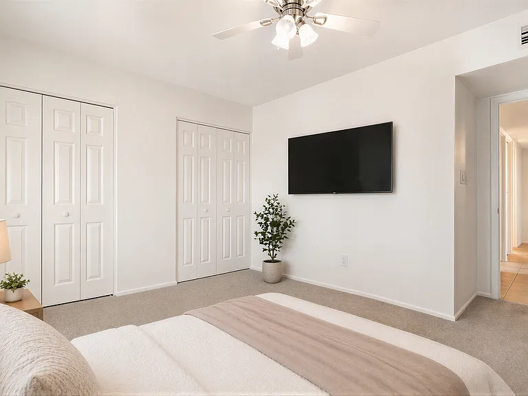 Bedroom 4: virtually staged for inspiration _ home is offered unfurnished