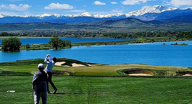 World-class golf course with breathtaking views of the Rockies and Heron Lakes