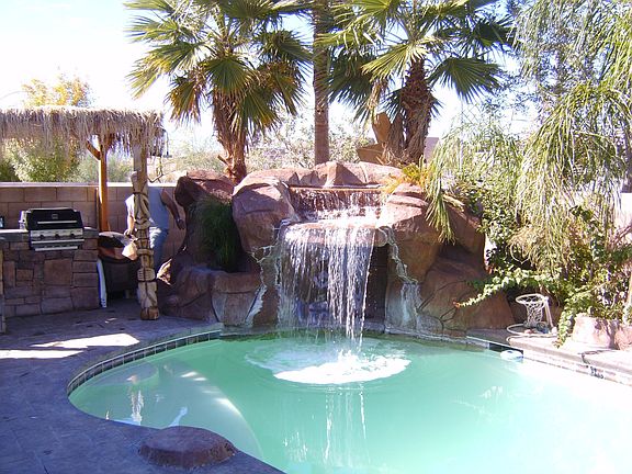Sparkling Pool with Waterfall