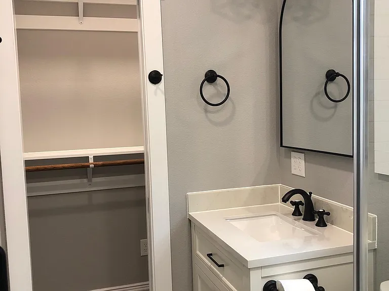 private custom bathroom and closet