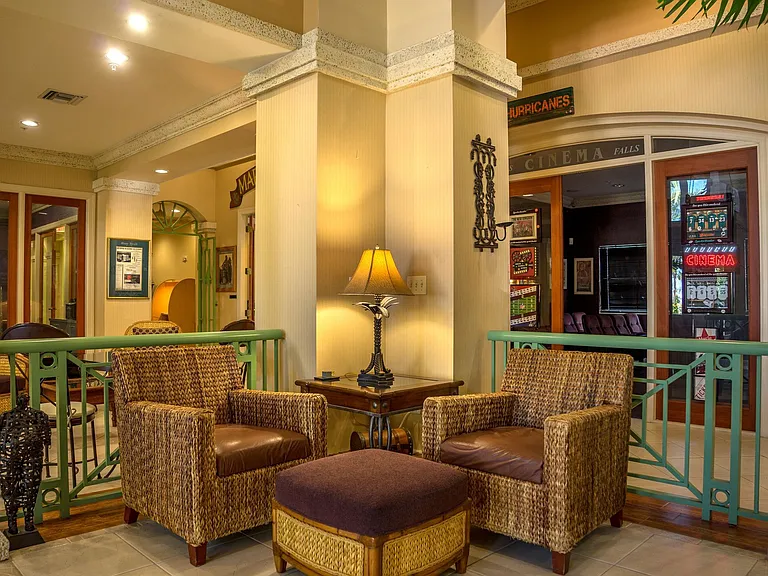 Sitting area in the clubhouse