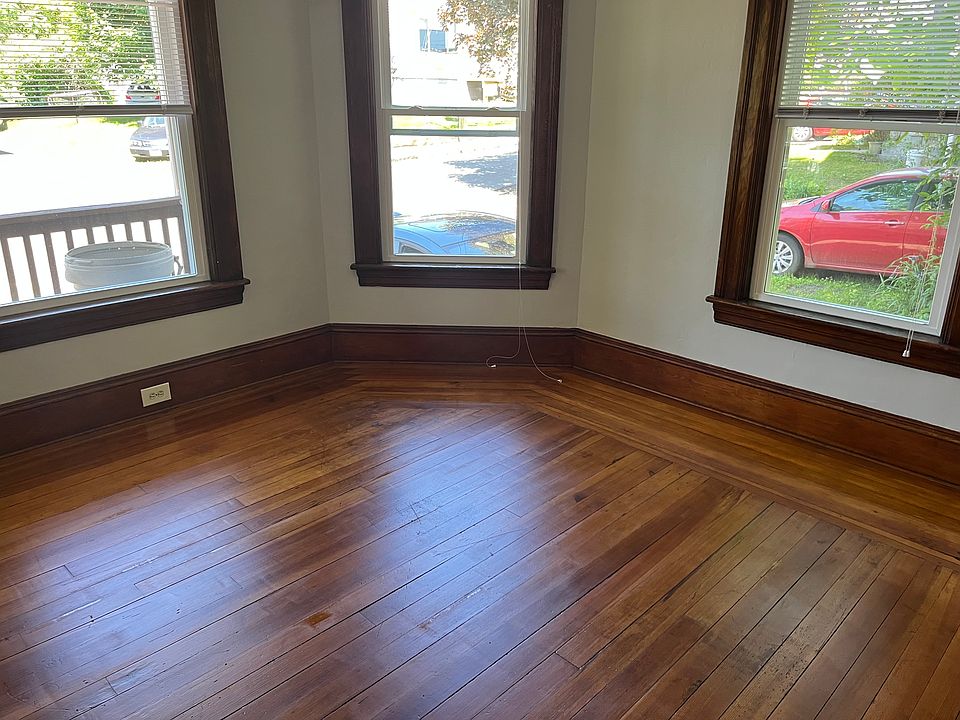 Front room windows, overlooking porch