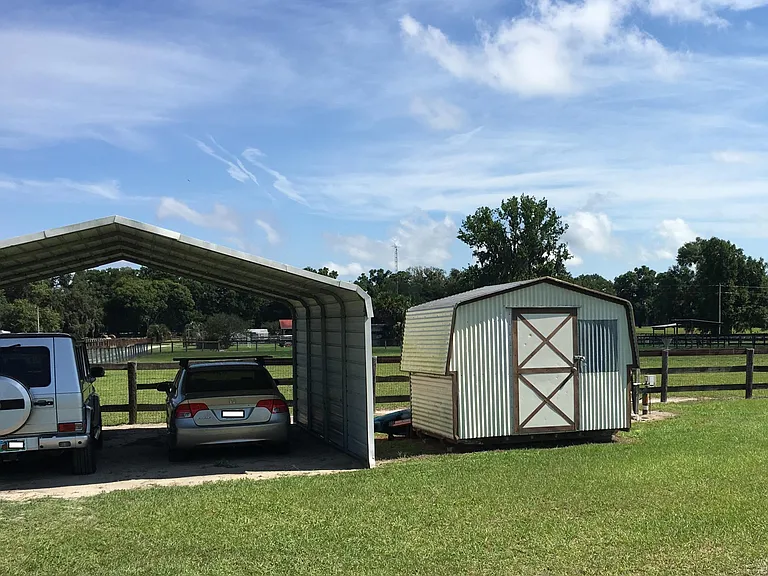 Two Car Carport and Shed