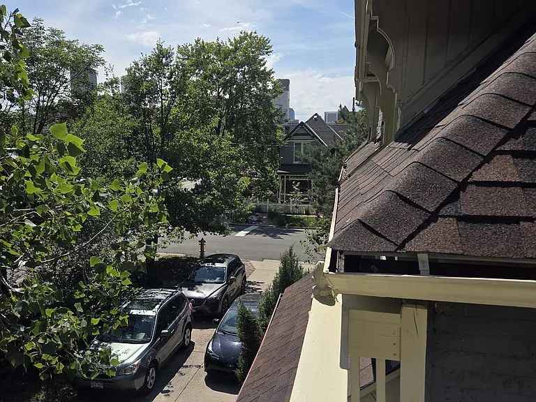 Parking from balcony- each unit has 2 off street parking spaces, one in front of the other