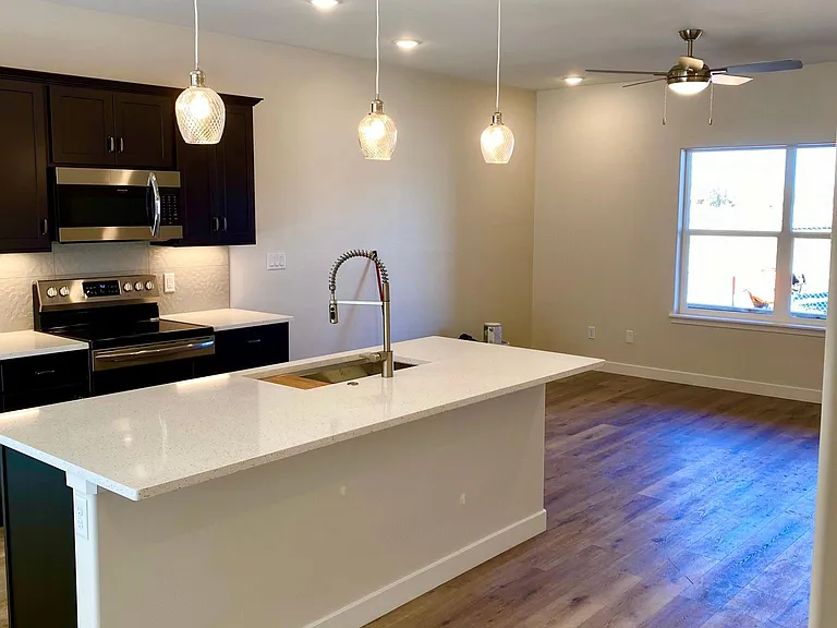 View from back of unit towards front.
