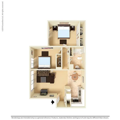 Floor plan 2x1M