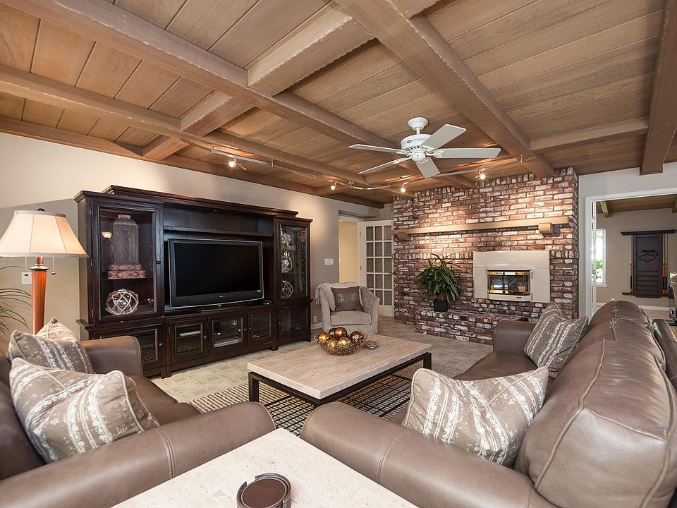 Family room with gas fireplace