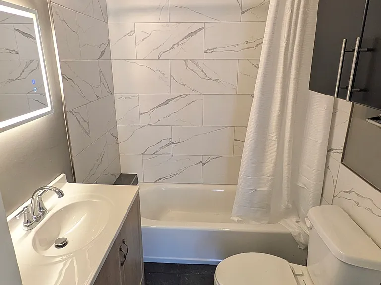 Remodeled bathroom.
