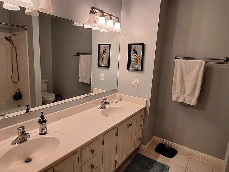 Master bath with double vanity