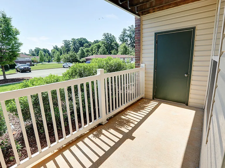 Private patio/balcony at Autumn Winds apartments in Clarksville, TN