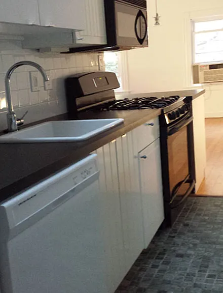 Kitchen to living area