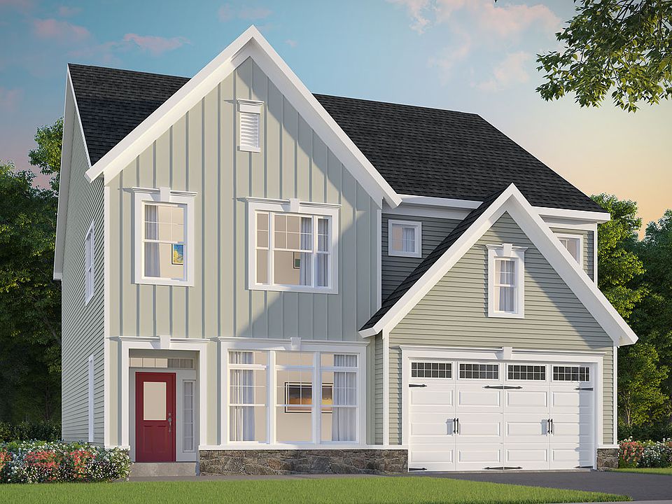 Elevation 1 of the Beckham a home design at Lakeside at Trappe by Brookfield Residential