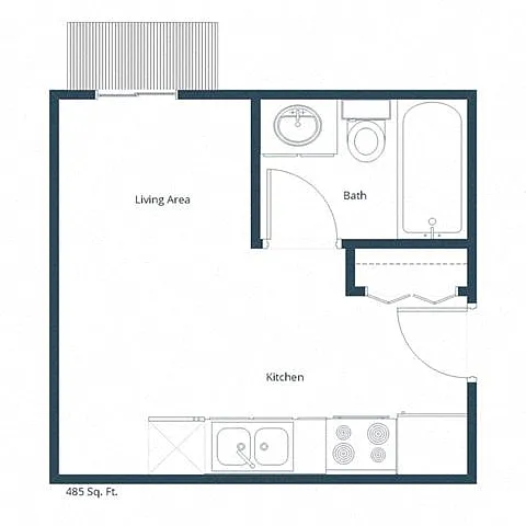 Floor plan Efficiency 01A