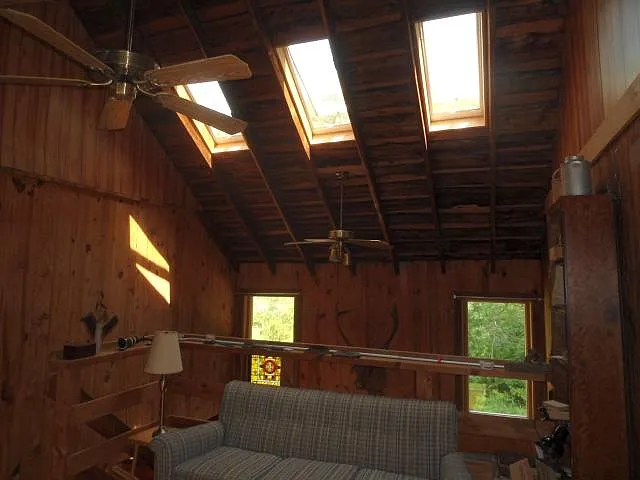 Vent-able skylights and fans for a hot summer day or close them and use AC