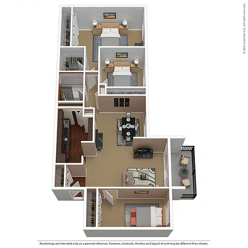 Floor plan 2Bedroom Den 1Bathroom