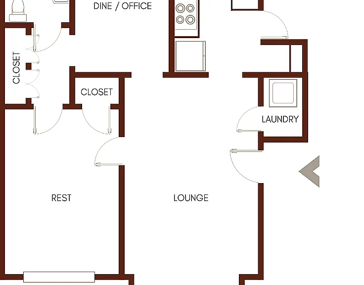 Floor Plan (Huntington Arms) - Unit E3 Floor Plan (Huntington Arms) - Unit E3