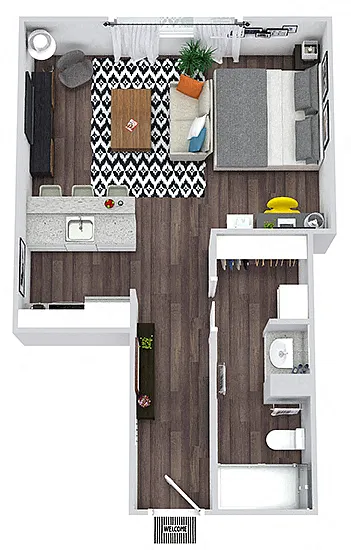 Floor plan Leigh - Studio