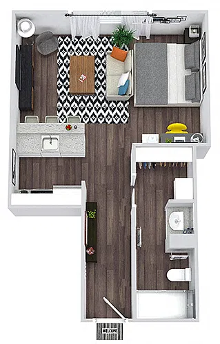 Floor plan Leigh - Studio