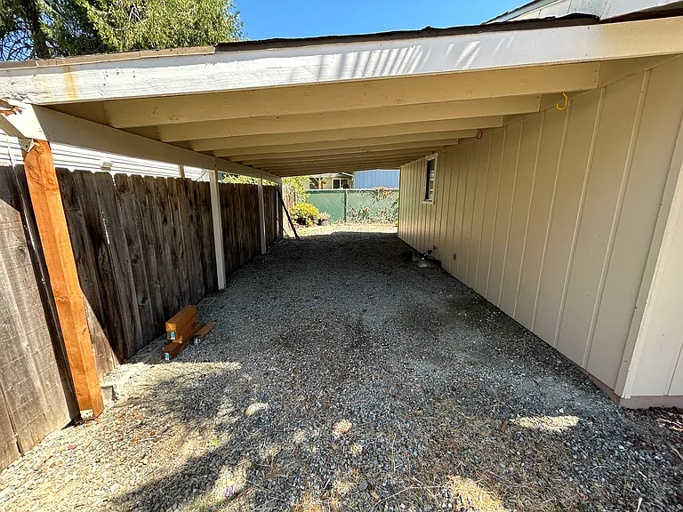 South end of carport