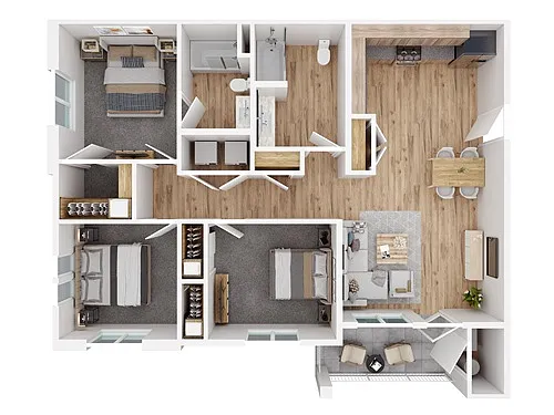 Floor plan Three Bedroom